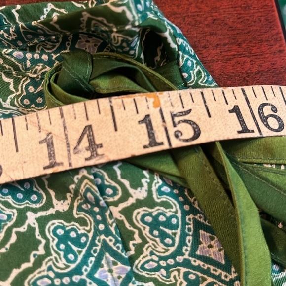 Vtg 90s Y2K Express Green Beaded Bohemian Fairy Skirt Sz 9/10 NWT - Picture 7 of 7